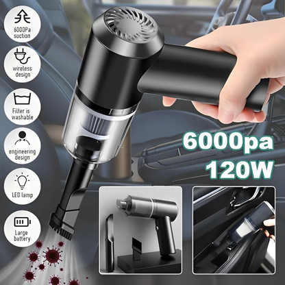 3-in-1 Portable Vacuum Cleaner -  Powerful Suction Cleaner