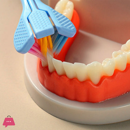 Three-Sided Toothbrush – 360° Triple Head Complete Cleaning Brush